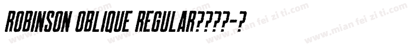 Robinson Oblique Regular字体下载字体转换